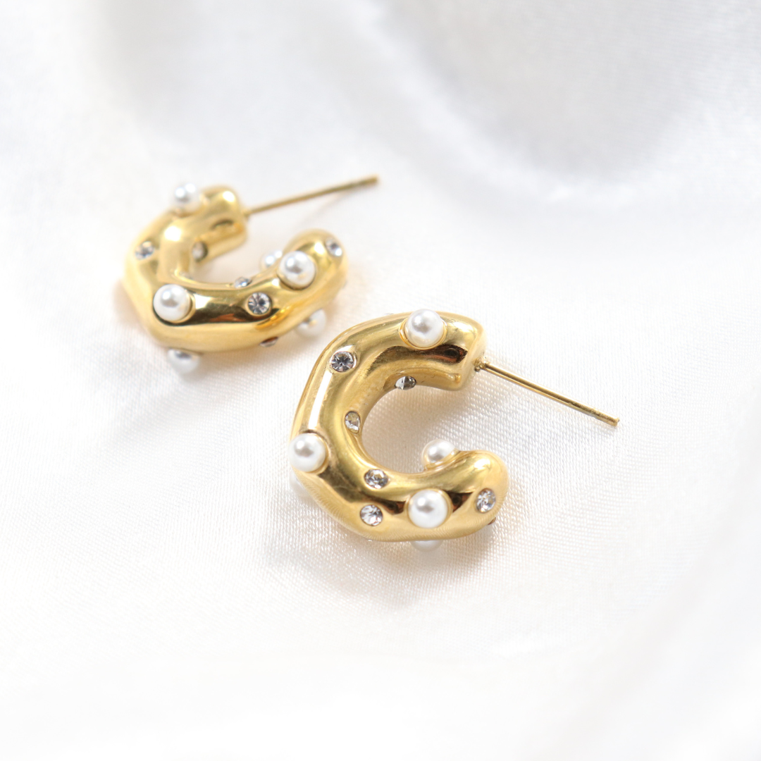 Aretes Sparkling Pearls