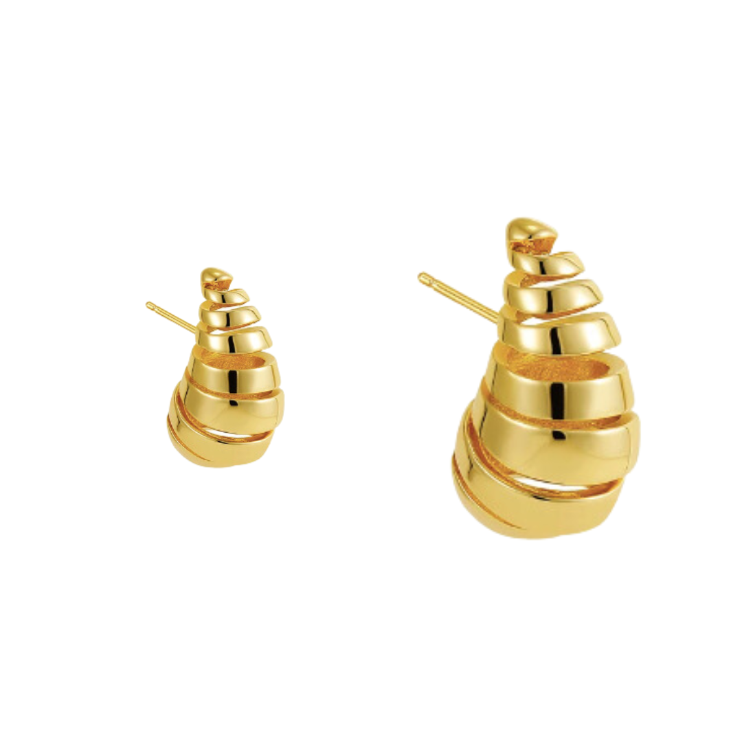 Aretes Gota Espiral Gold