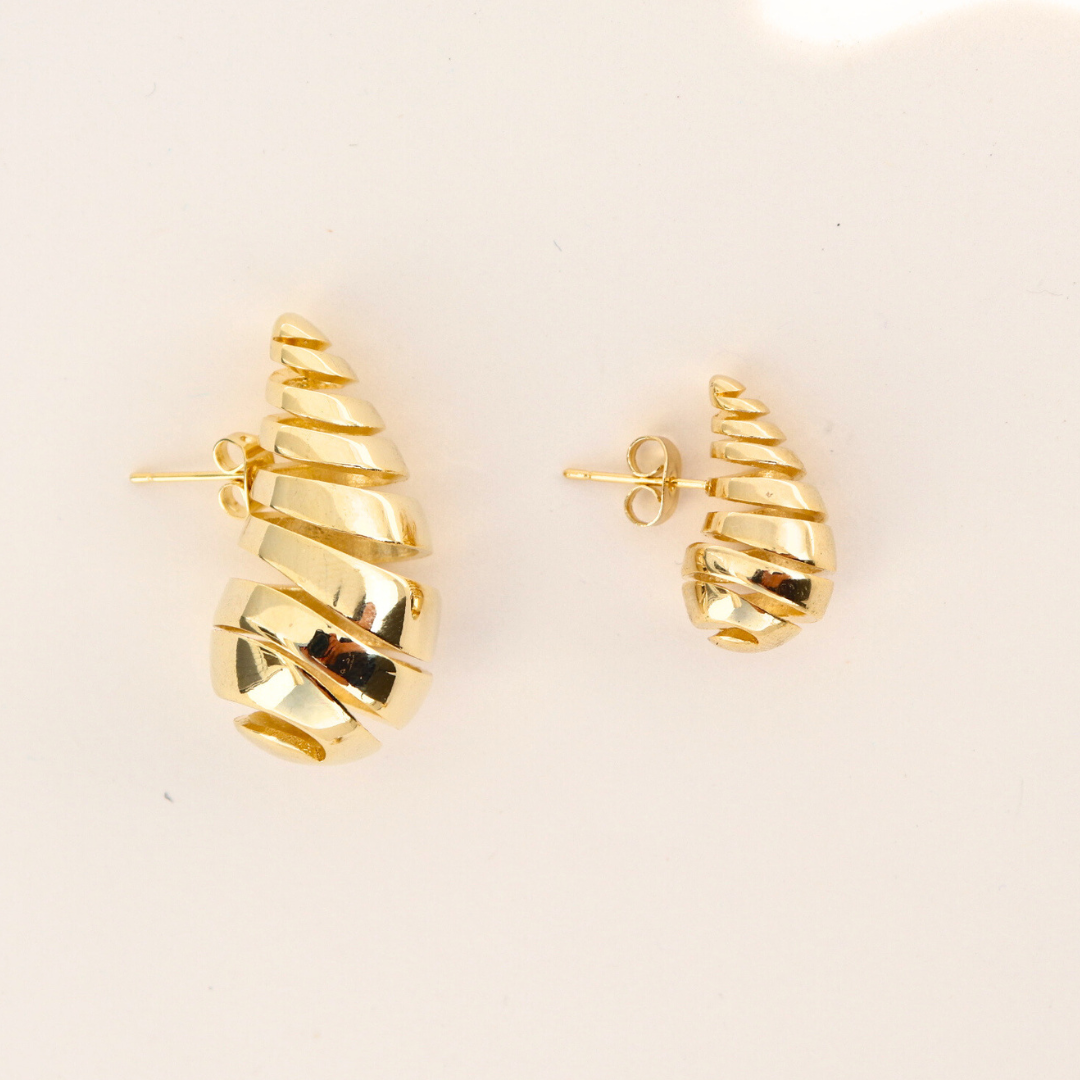 Aretes Gota Espiral Gold